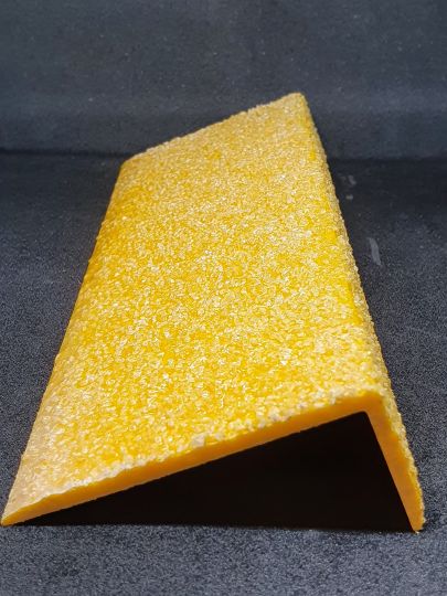 70x30mm MFRP COARSE, LARGER GRITT Stair Nosing - YELLOW ONLY - 3m or custom cut to length 