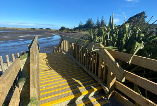 November 2021 - Floorsafe NZ FRP products fitted to remote coastal stairway