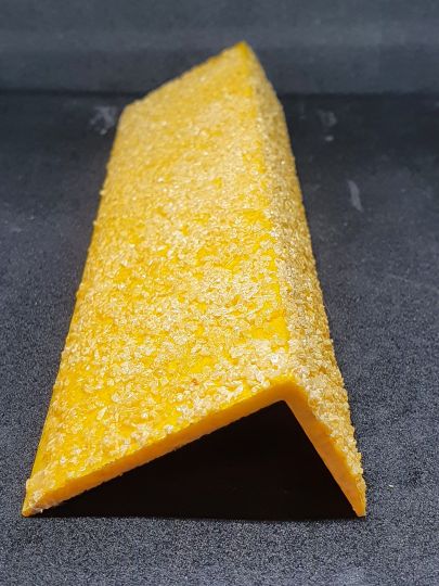 50x30mm MFRP COARSE, LARGER GRITT Stair Nosing - YELLOW ONLY - 3m or custom cut to length